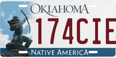 OK license plate 174CIE