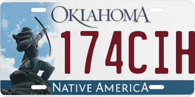 OK license plate 174CIH