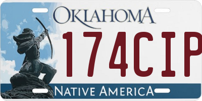 OK license plate 174CIP