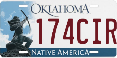 OK license plate 174CIR