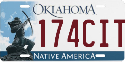 OK license plate 174CIT