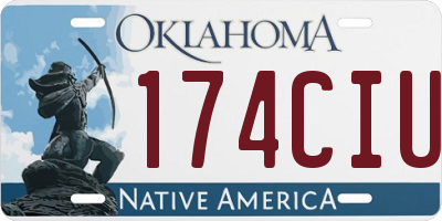 OK license plate 174CIU