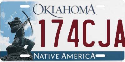 OK license plate 174CJA