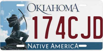 OK license plate 174CJD