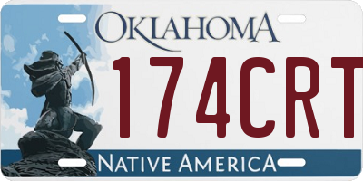 OK license plate 174CRT