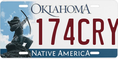 OK license plate 174CRY
