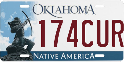 OK license plate 174CUR