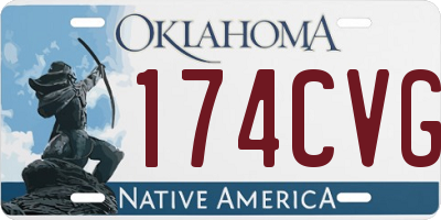 OK license plate 174CVG