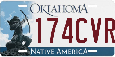 OK license plate 174CVR