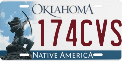 OK license plate 174CVS