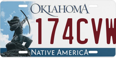 OK license plate 174CVW