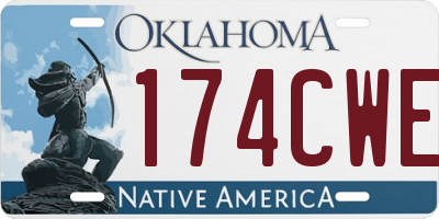 OK license plate 174CWE