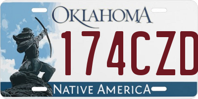 OK license plate 174CZD