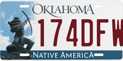 OK license plate 174DFW
