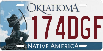 OK license plate 174DGF