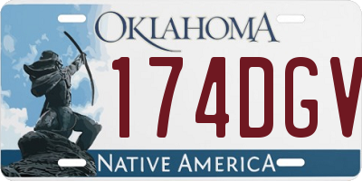 OK license plate 174DGV