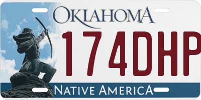OK license plate 174DHP