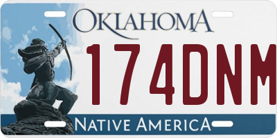 OK license plate 174DNM