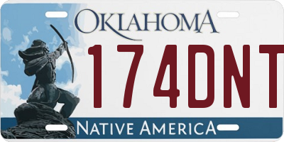 OK license plate 174DNT