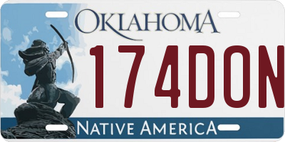 OK license plate 174DON