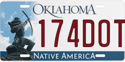 OK license plate 174DOT