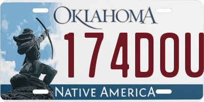 OK license plate 174DOU