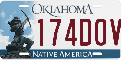 OK license plate 174DOV