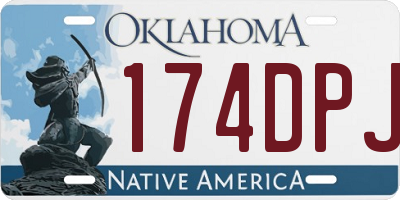 OK license plate 174DPJ