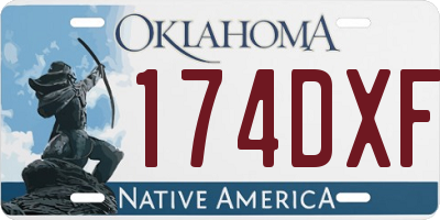 OK license plate 174DXF