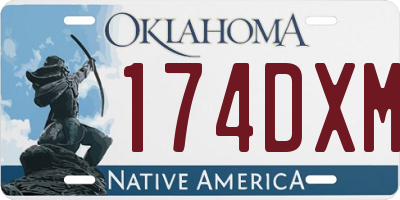 OK license plate 174DXM