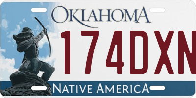 OK license plate 174DXN
