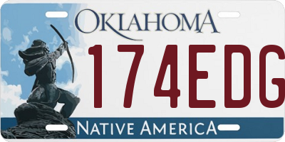OK license plate 174EDG