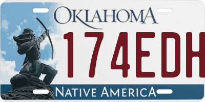 OK license plate 174EDH