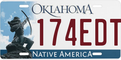 OK license plate 174EDT