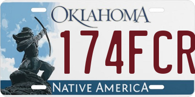 OK license plate 174FCR