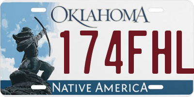 OK license plate 174FHL