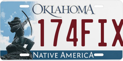 OK license plate 174FIX