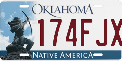 OK license plate 174FJX