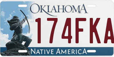 OK license plate 174FKA
