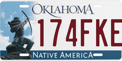 OK license plate 174FKE