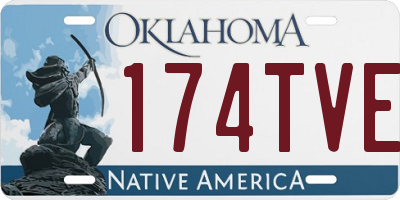 OK license plate 174TVE