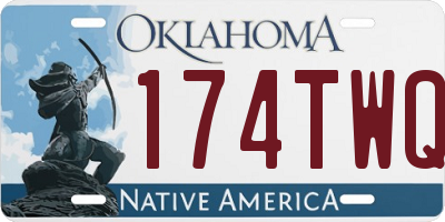 OK license plate 174TWQ