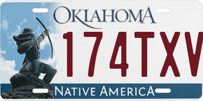 OK license plate 174TXV