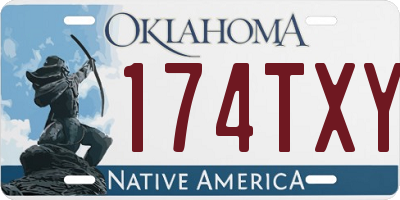 OK license plate 174TXY