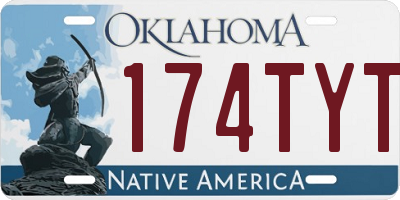 OK license plate 174TYT