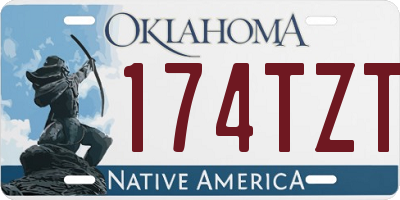 OK license plate 174TZT