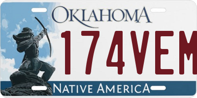 OK license plate 174VEM