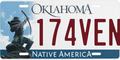 OK license plate 174VEN