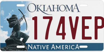 OK license plate 174VEP