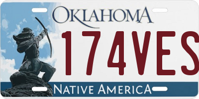 OK license plate 174VES